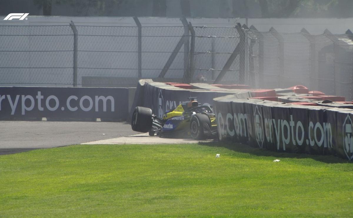 FOTO: Albon se estrella luego de perder el coche en la curva 8