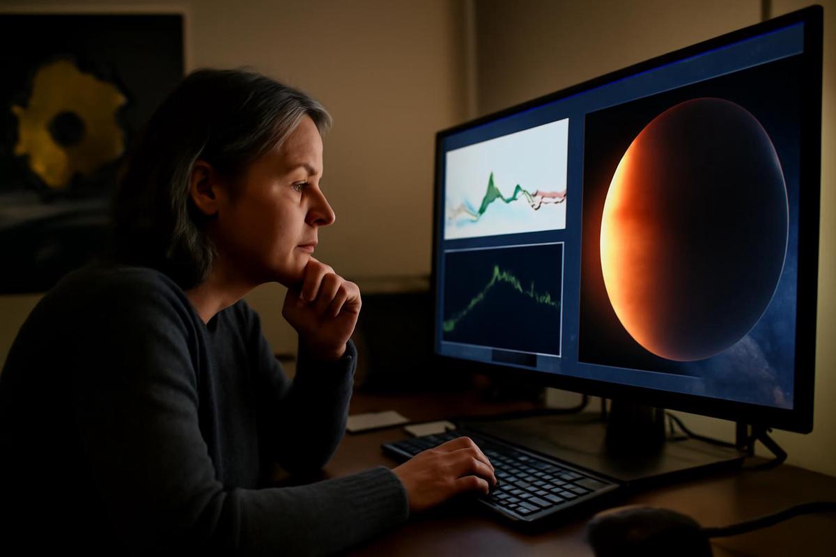 Representación artística del exoplaneta WASP-121 b