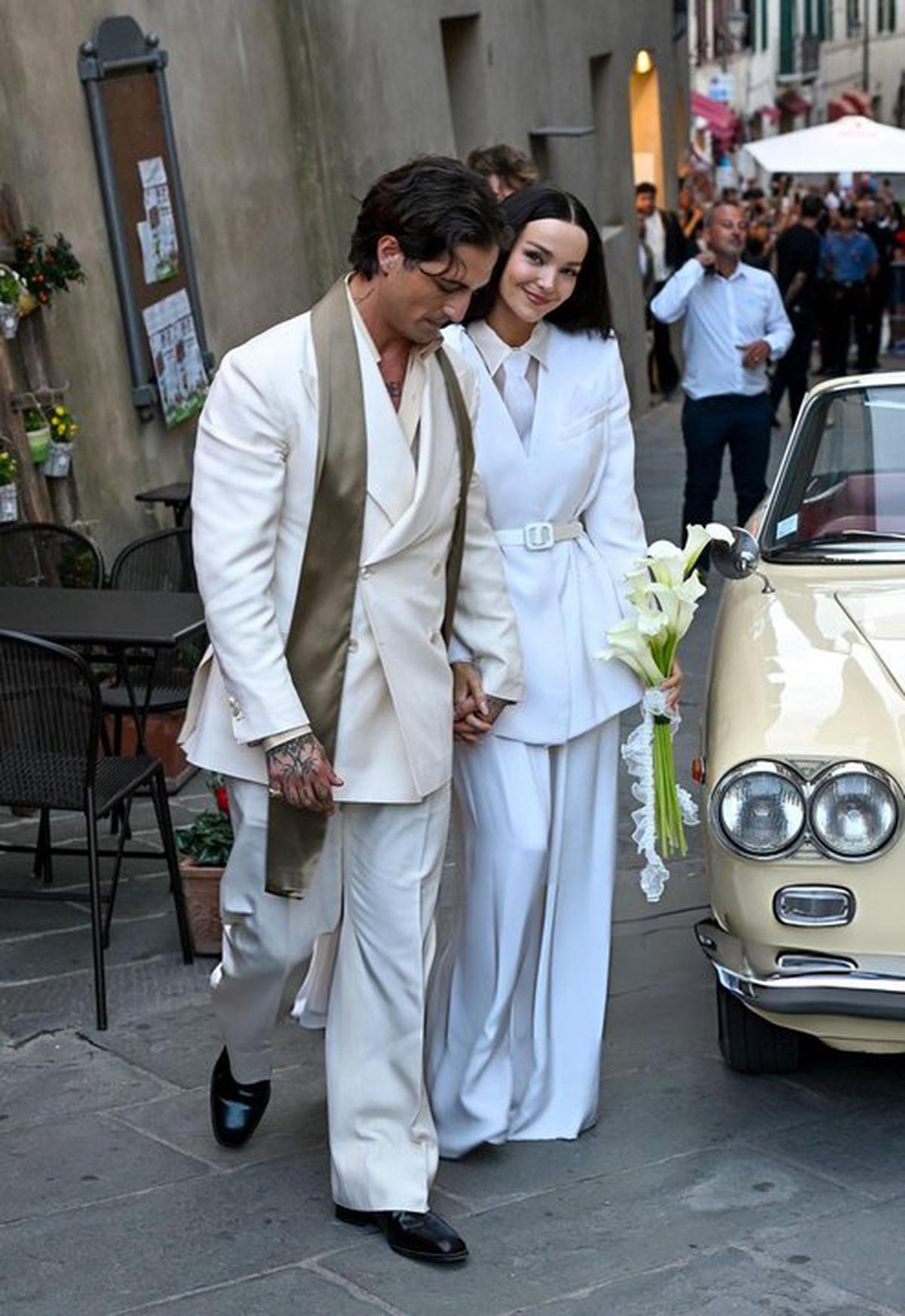 Dove Cameron y Damiano David, vocalista de Måneskin, se casaron en Italia