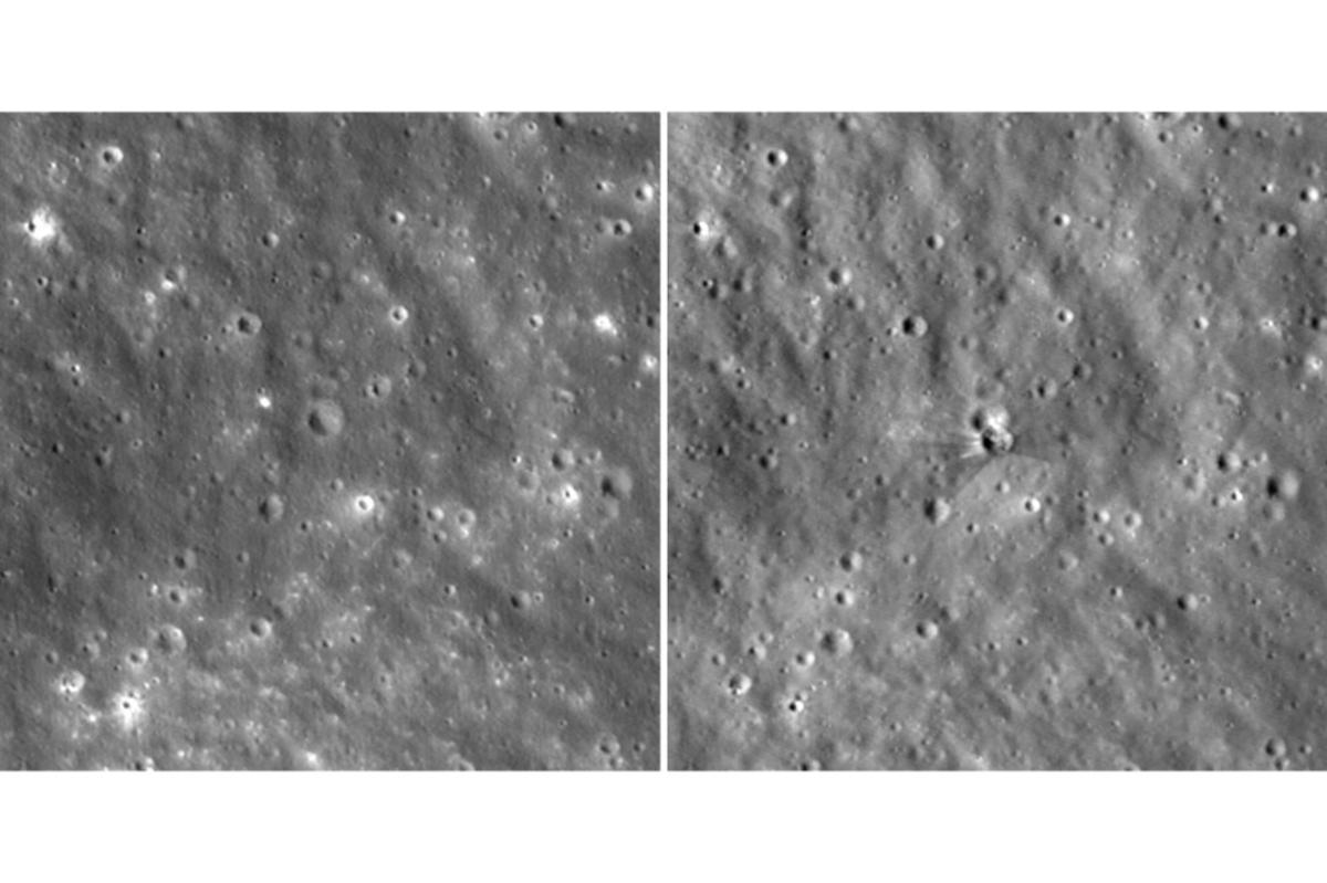 Imágenes de la NASA muestran cráter causado por un cohete de SpaceX que chocó en la Luna