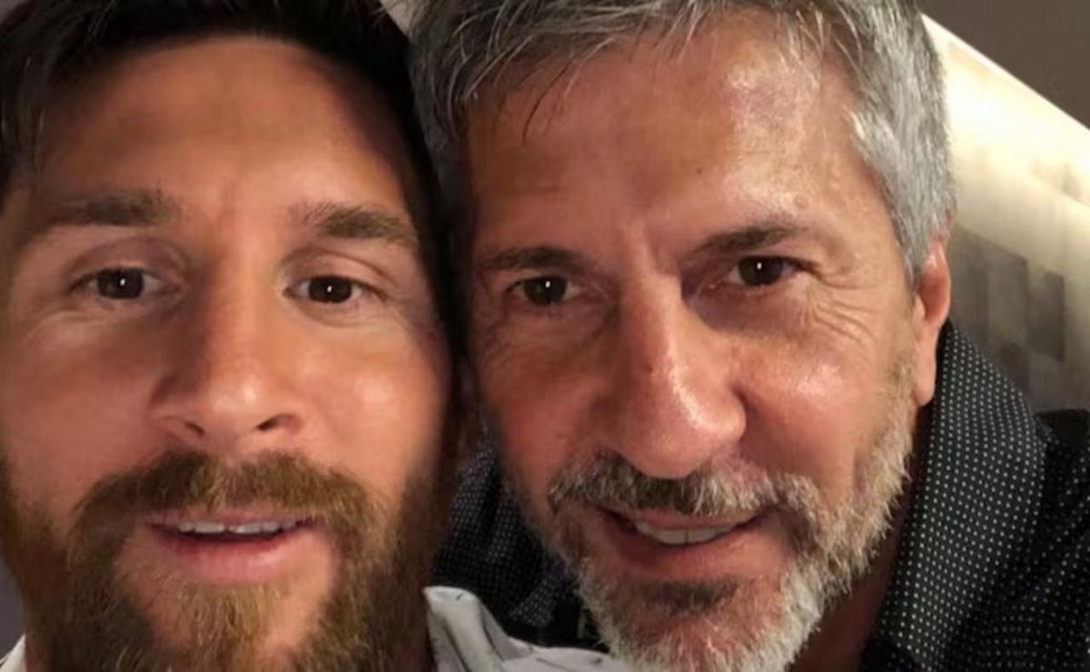 Lionel Messi junto a su papá, Jorge.