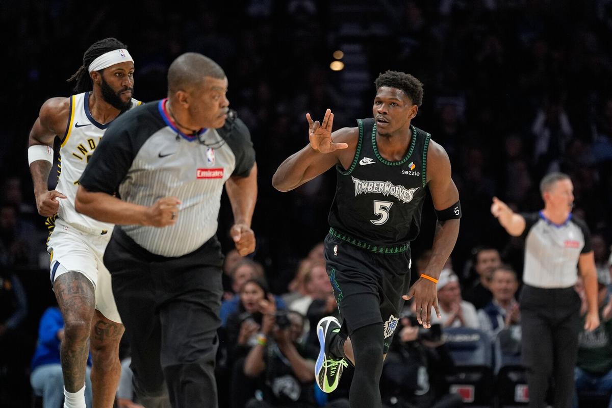 Timberwolves estarán sin Anthony Edwards al menos una semana por lesión muscular