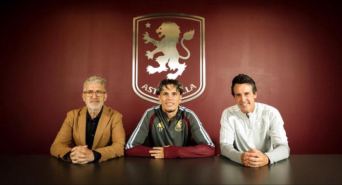Alejandro Garnacho se presentó en Aston Villa y será compañero del "Dibu" Martínez