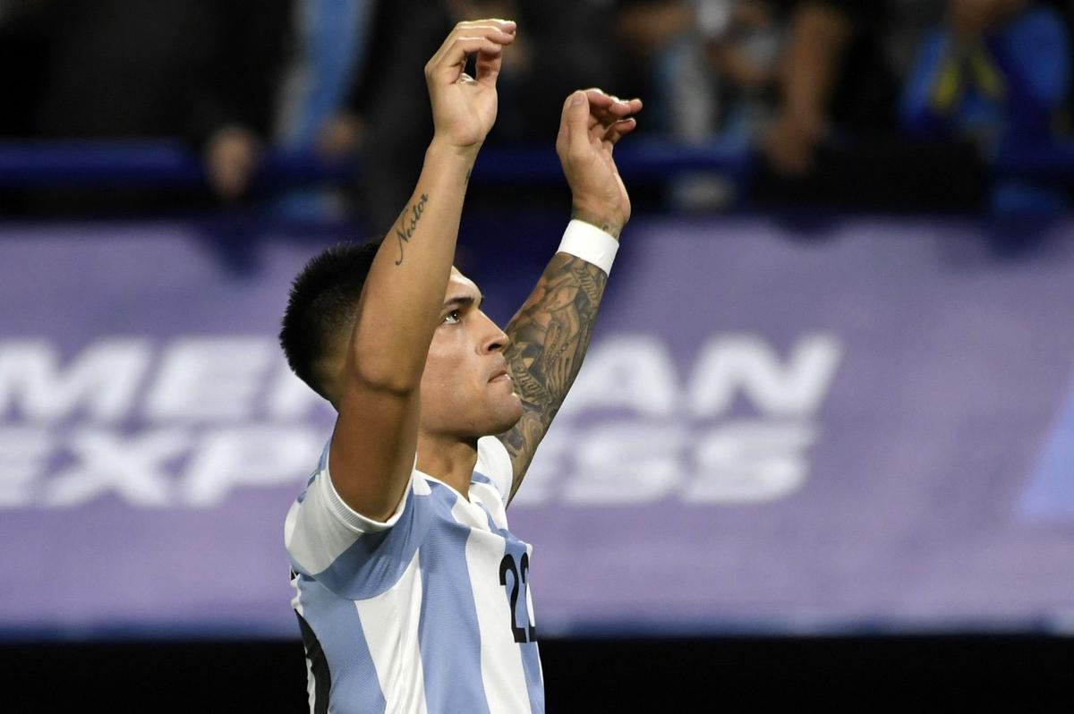 FOTO: Lautaro Martínez, goleador argentino. (Foto:@Argentina)