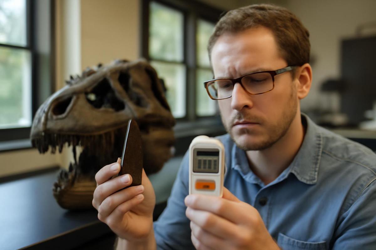 Diente de T. rex encontrado en el Museo de Historia Natural