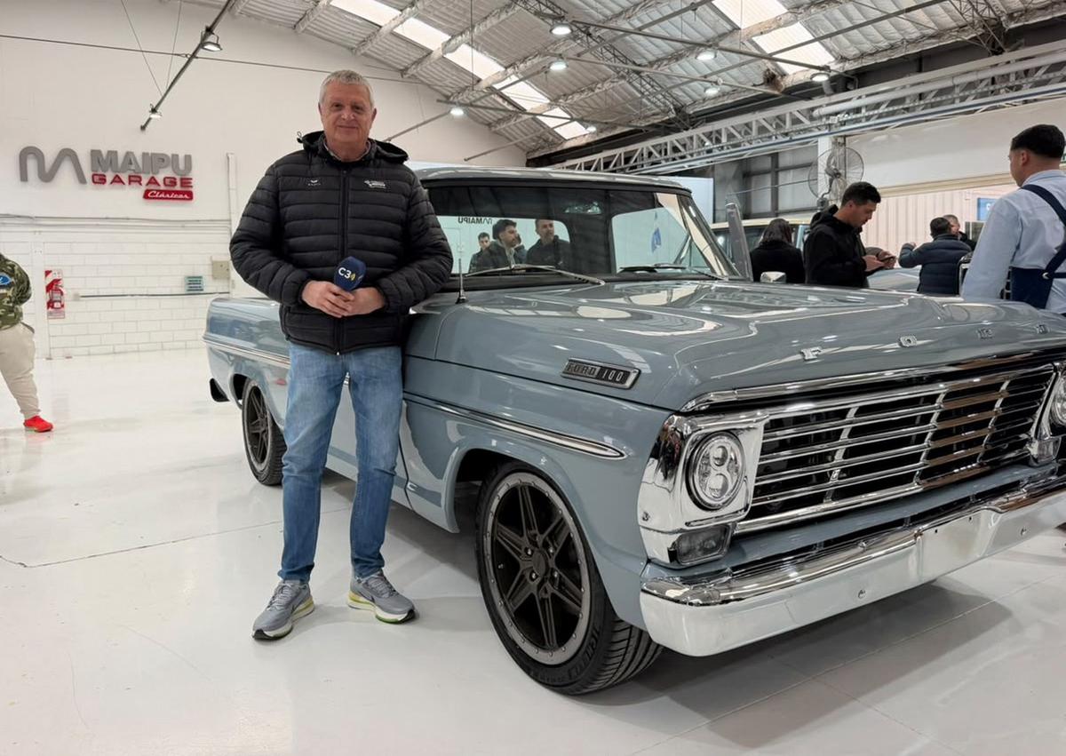 Cadena3 y la Ford F-100 de 1969 en Maipú Garage Clásicos.