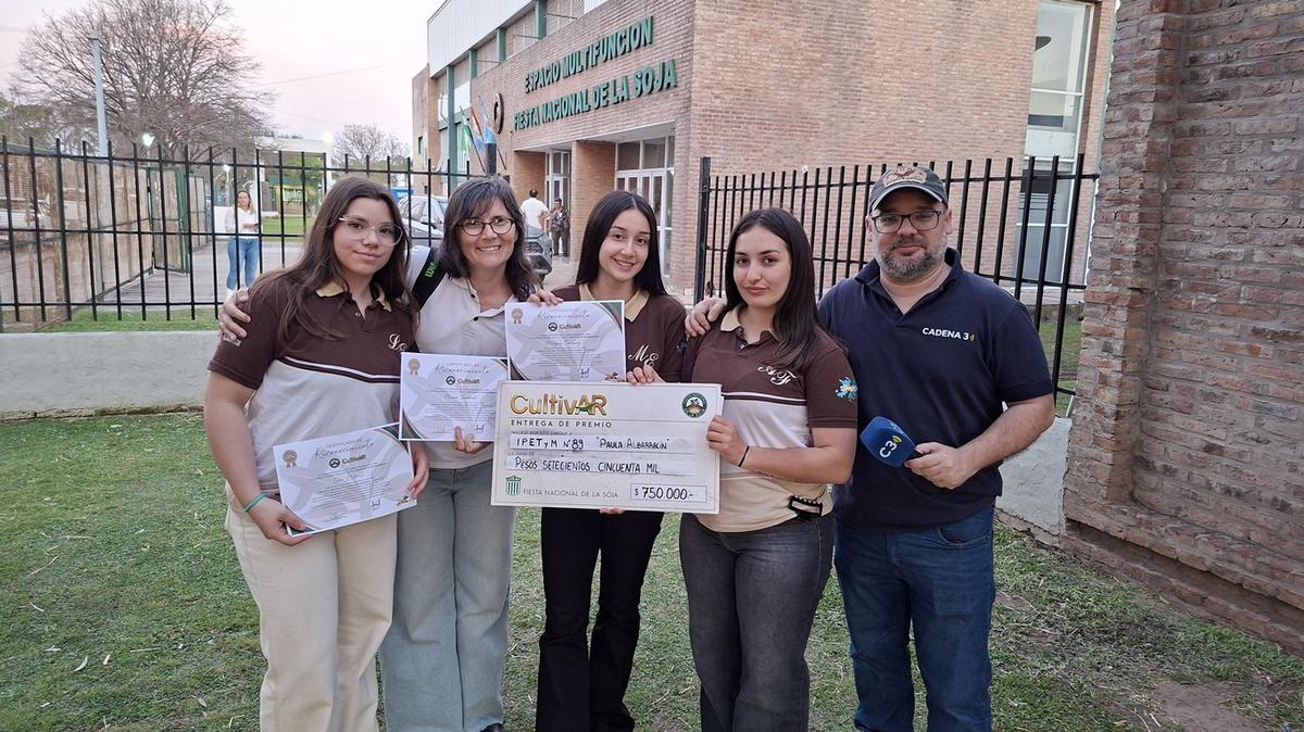 Una escuela de Devoto ganó el premio CultivAR con un tofu a base de soja.