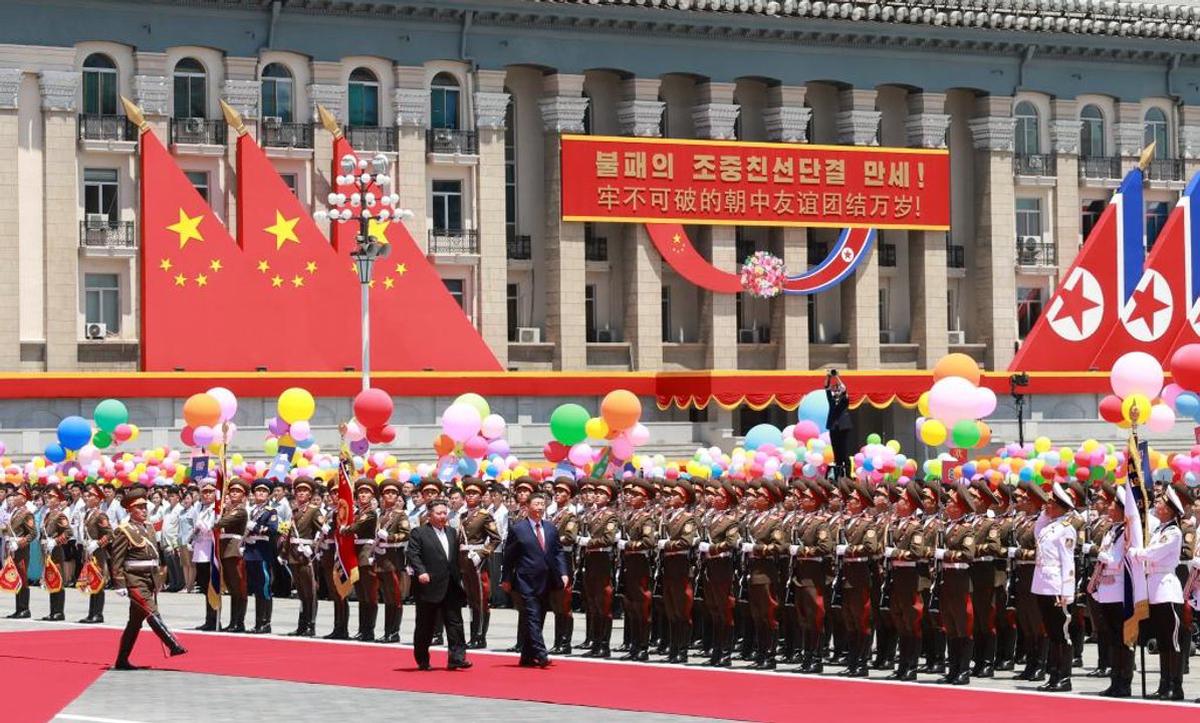 Xi Jinping en Corea del Norte.