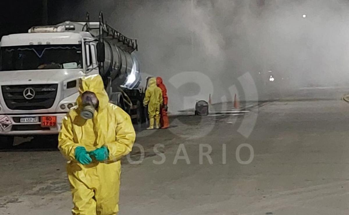 FOTO: La nuble blanca que obligó a un corte de tránsito y a un operativo especial.