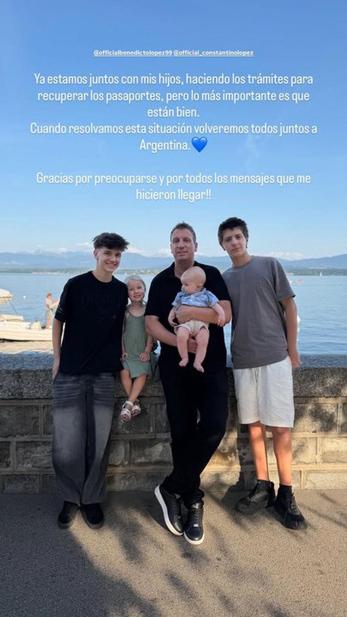 Maxi López se reunió con sus hijos en Italia tras el robo a Wanda Nara en Milán