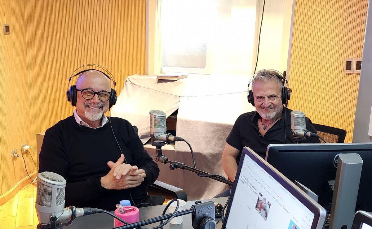 FOTO: Emilio Kauderer y Jean Maggi, en los estudios de Cadena 3.