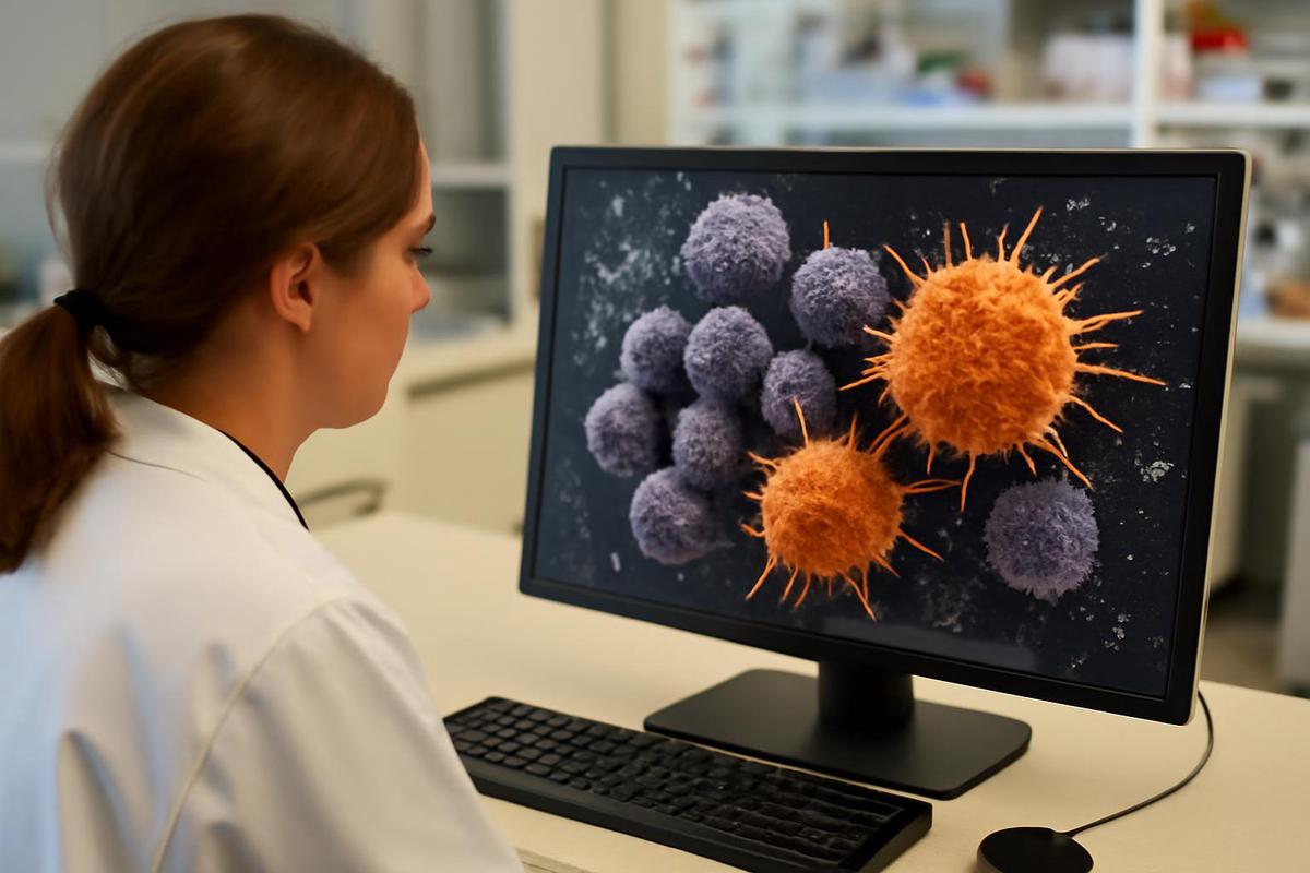 Células T gamma delta en acción contra el cáncer de pulmón
