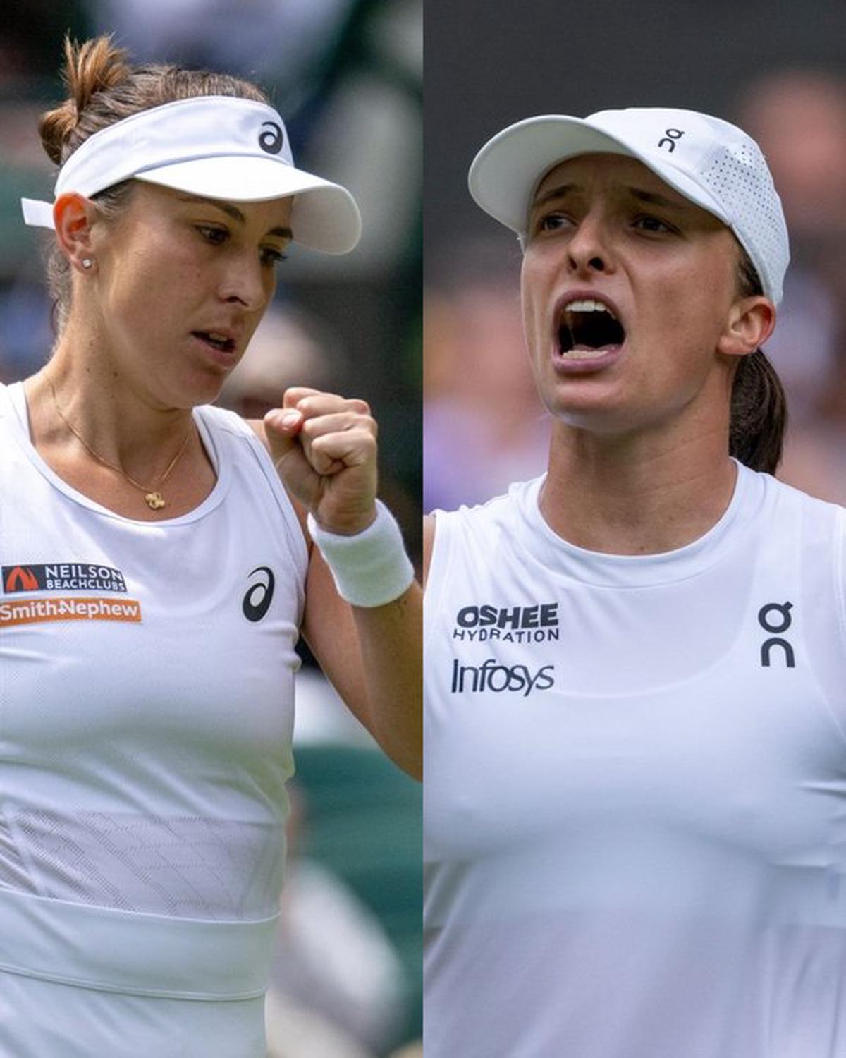 Swiatek y Bencic completan el cuadro de semifinales femeninas en Wimbledon.