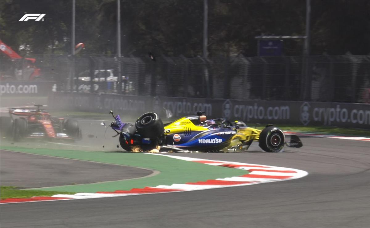 FOTO: Albon ya golpeó a Bearman y sale despedido hacia las defensas