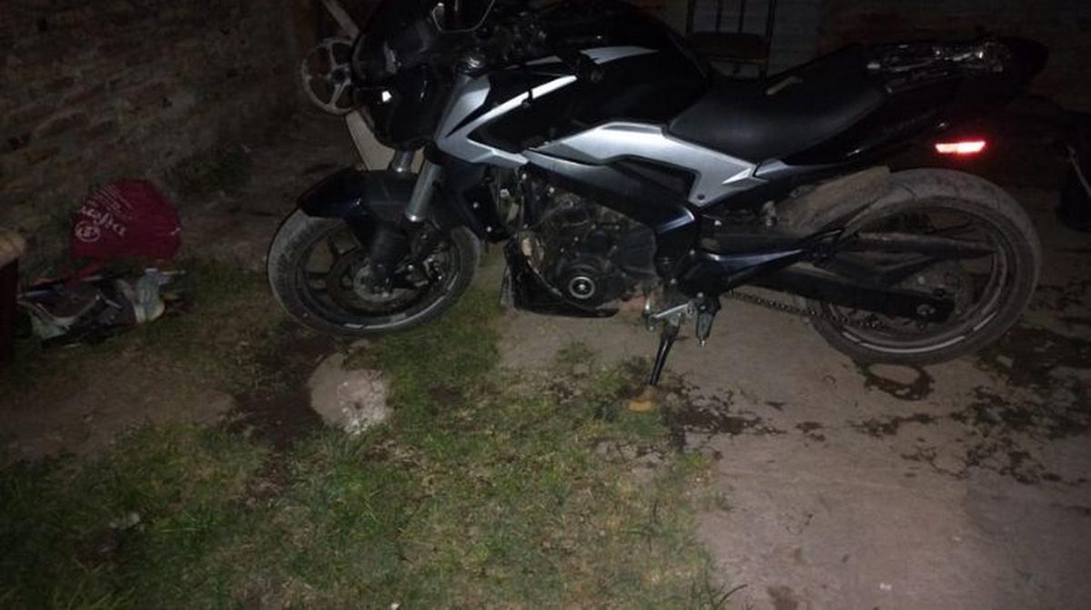 Moto secuestrada por la policía.