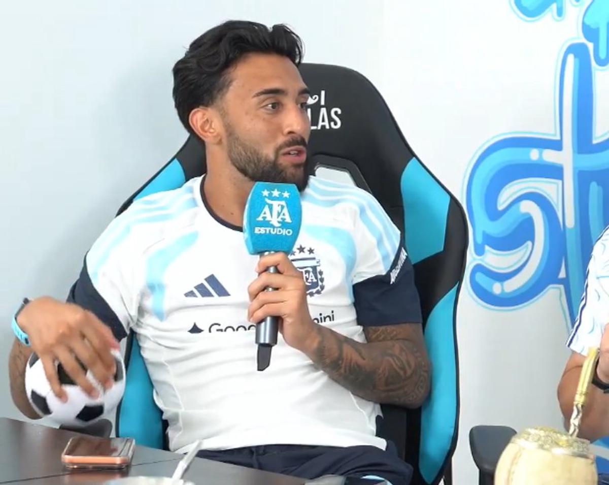 Nico González se refirió al apodo de Scaloni. (@AFAEstudio)