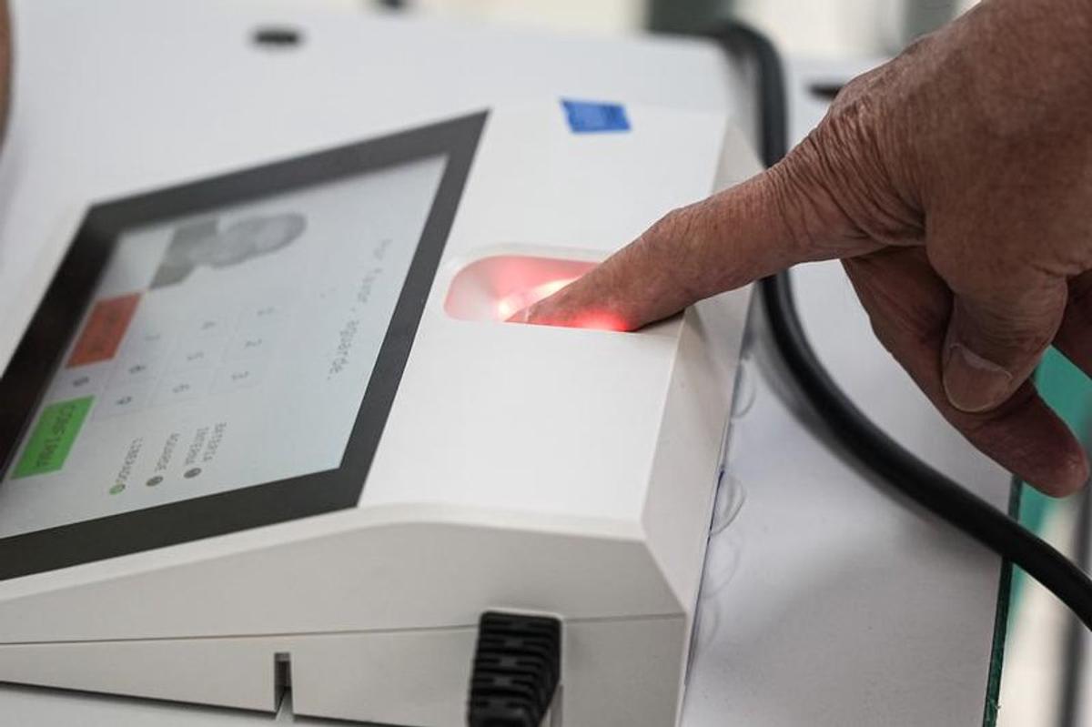 Máquina de votación en San Pablo, Brasil.