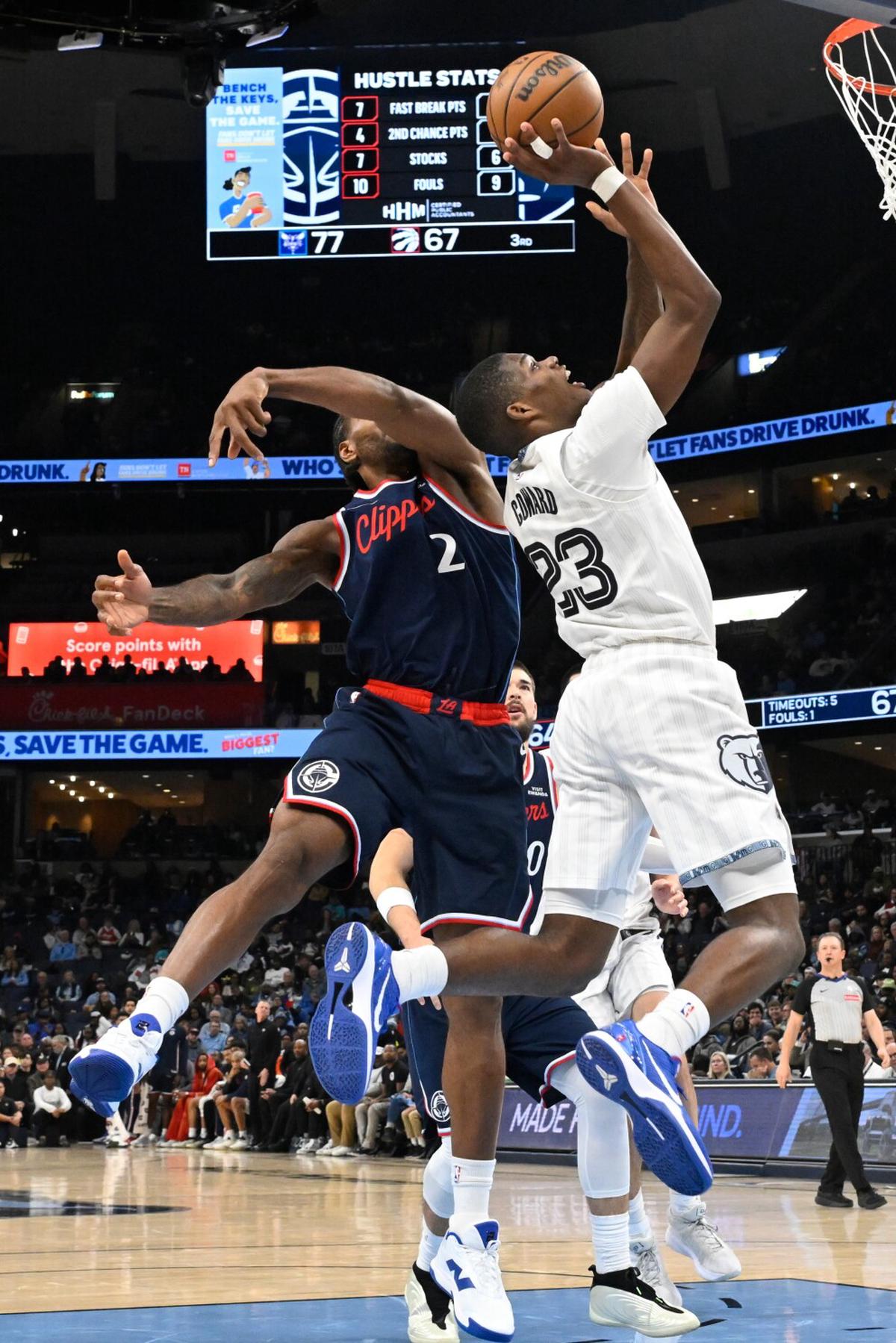 Novato Cedric Howard logra 23 puntos y 14 rebotes en victoria de Grizzlies 107-98 sobre Clippers