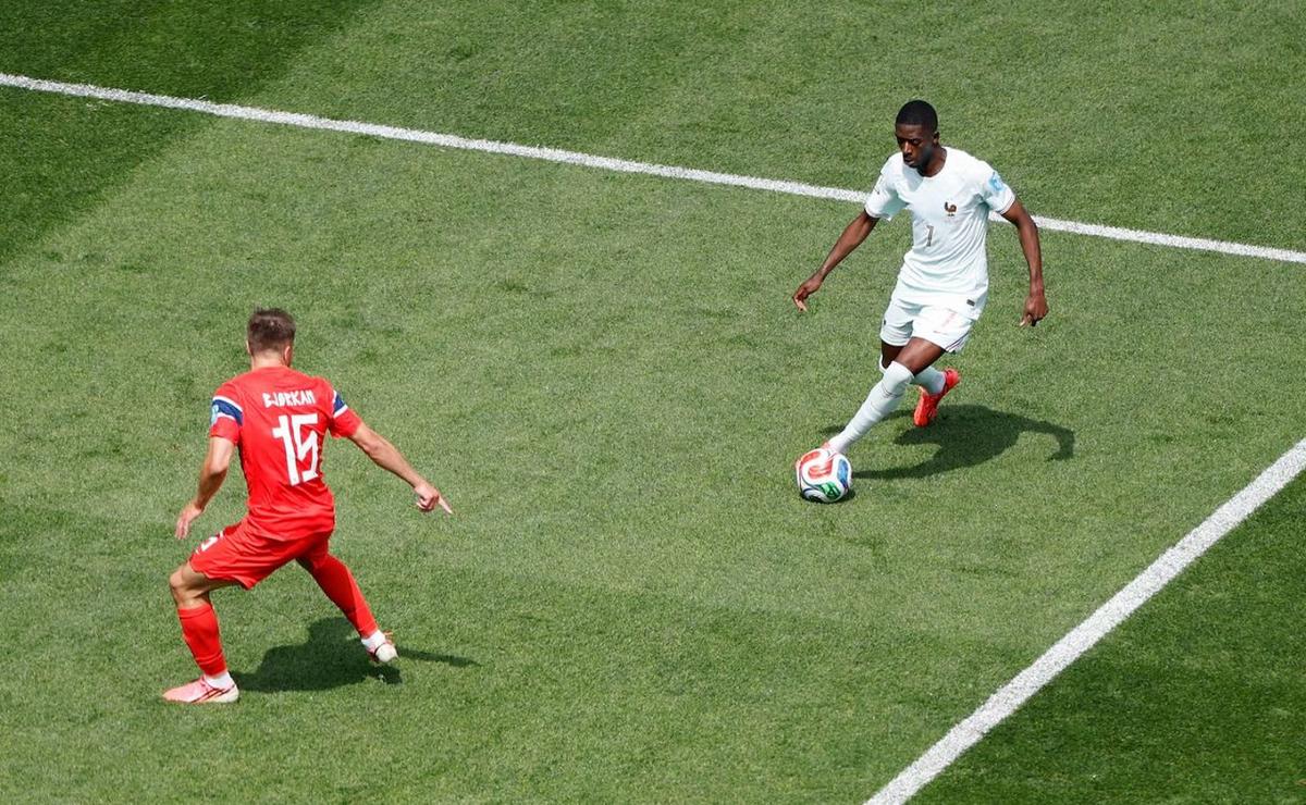 Dembelé encendido ante Noruega. (Foto: AP)