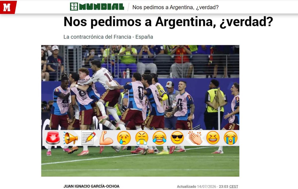 Un reconocido medio español publicó una desafiante crónica: