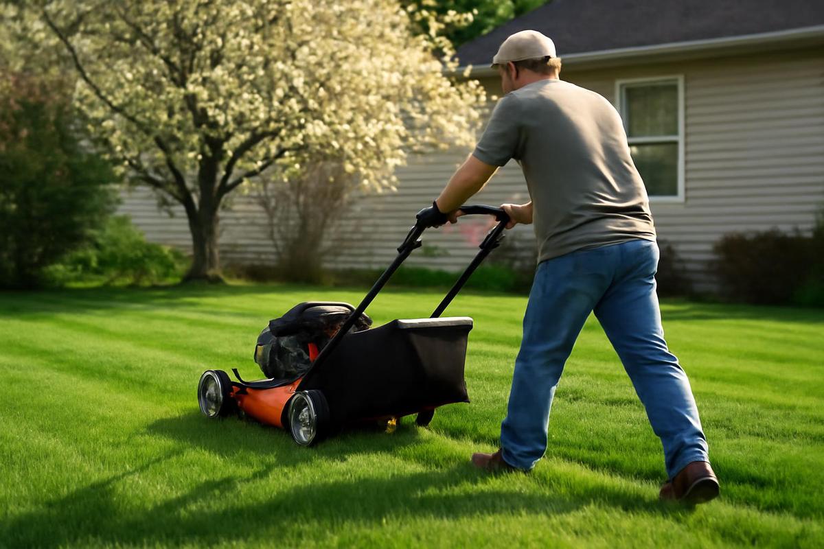 Consejos para el primer corte de césped en primavera