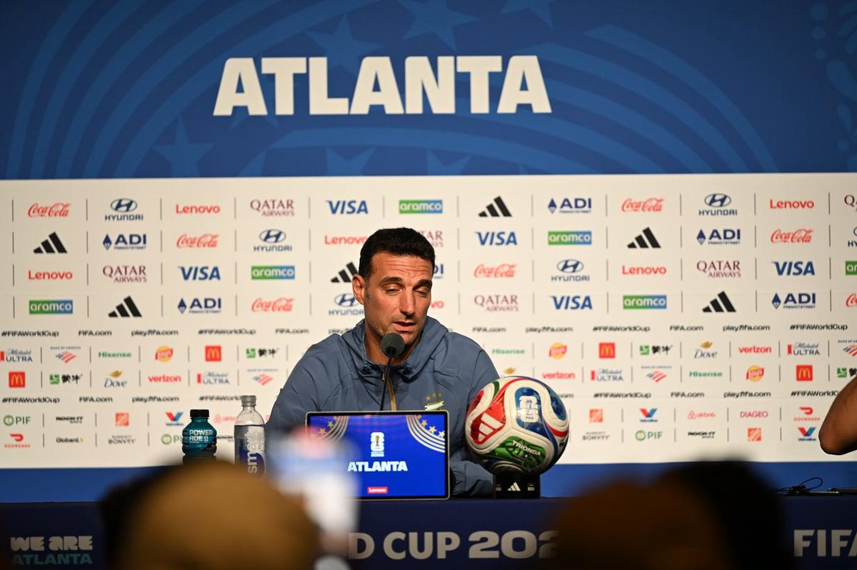 Lionel Scaloni, en conferencia de prensa (Foto: @Argentina)