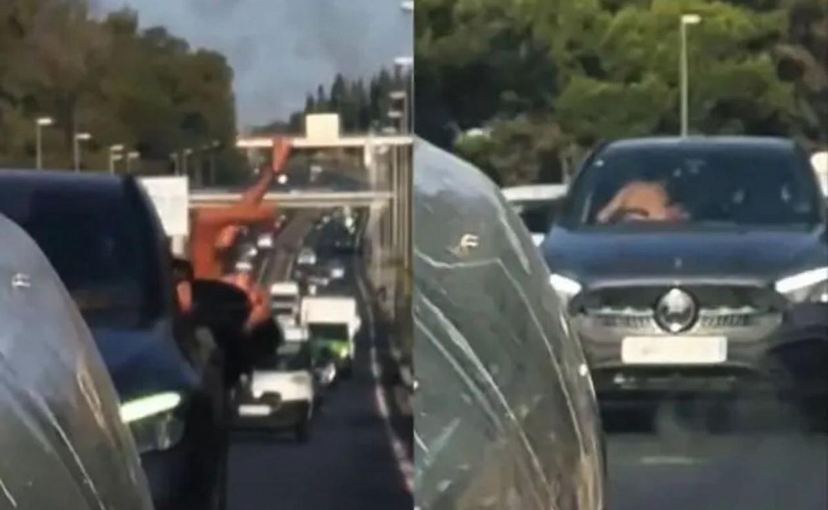 Multaron a dos turistas por tener relaciones en un auto en plena autopista.