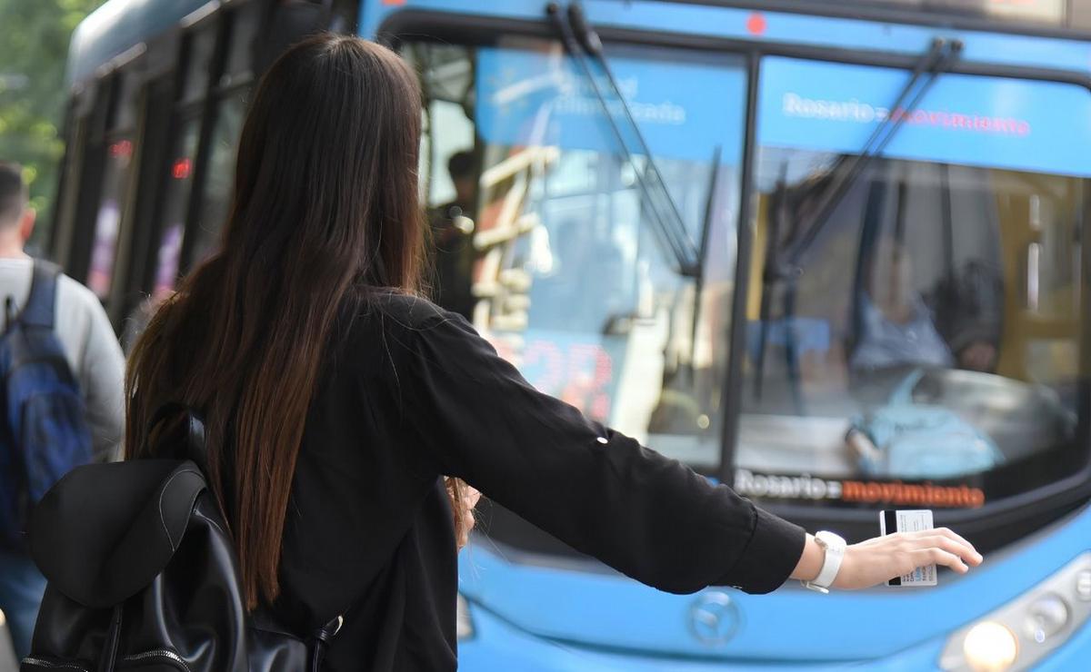 Colectivo en la ciudad de Rosario.
