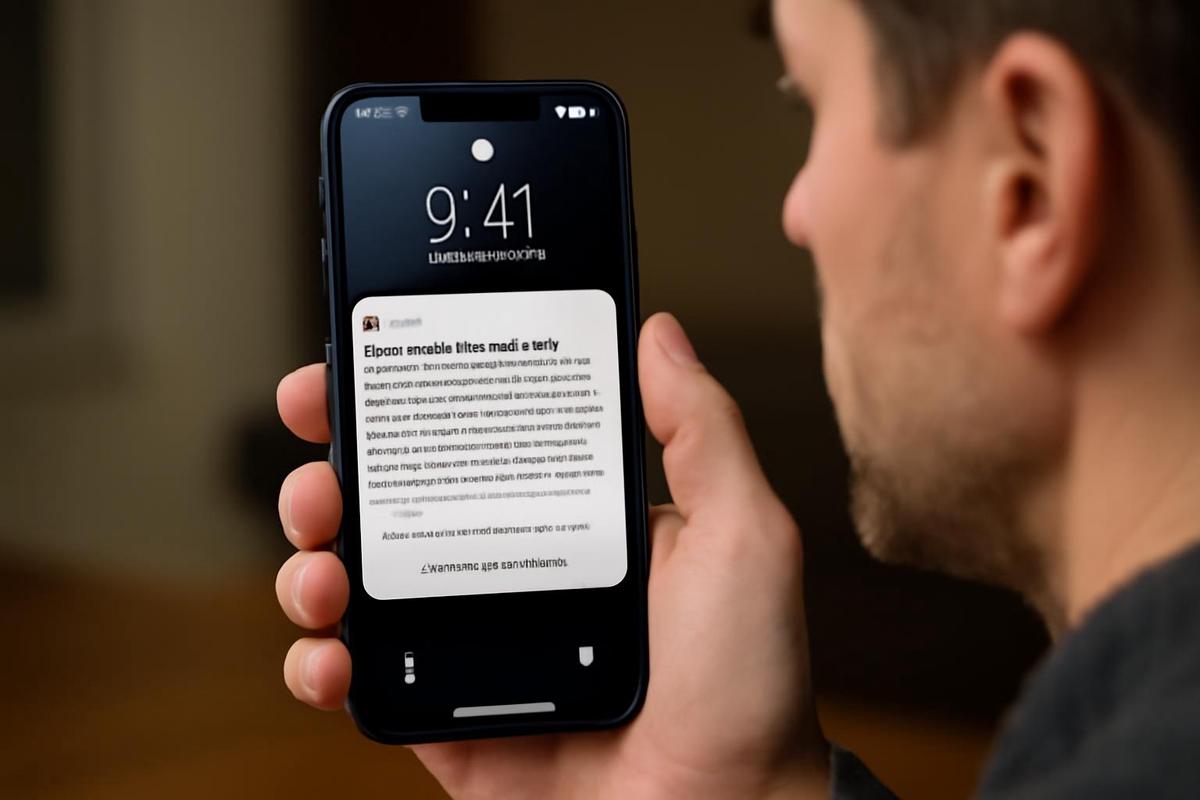 Notificación de amenaza en un iPhone