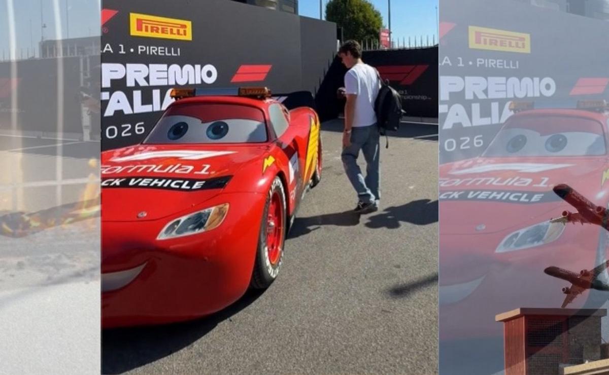 Franco Colapinto se encontró con el Rayo McQueen.