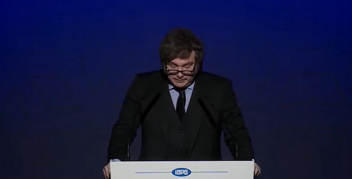 Javier Milei dio un discurso en Neuquén.