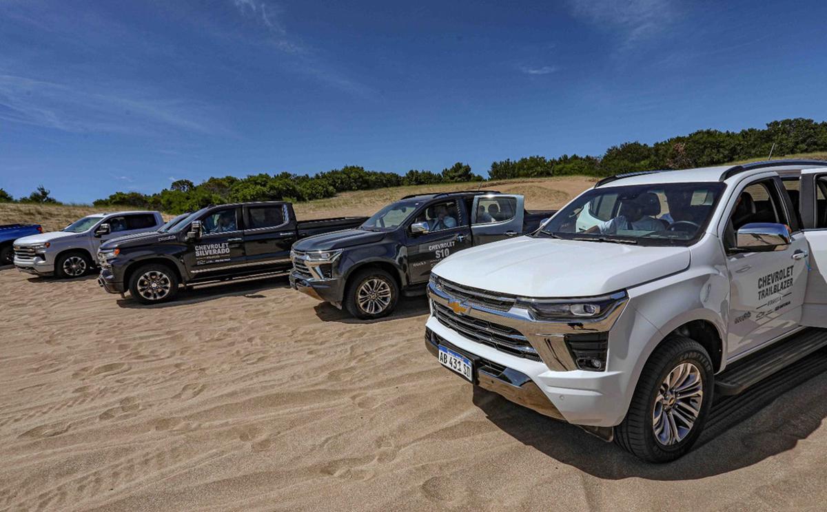 FOTO: Trailblazer, S10 y Silverado en el Test Drive de Cadena3 en Pinamar