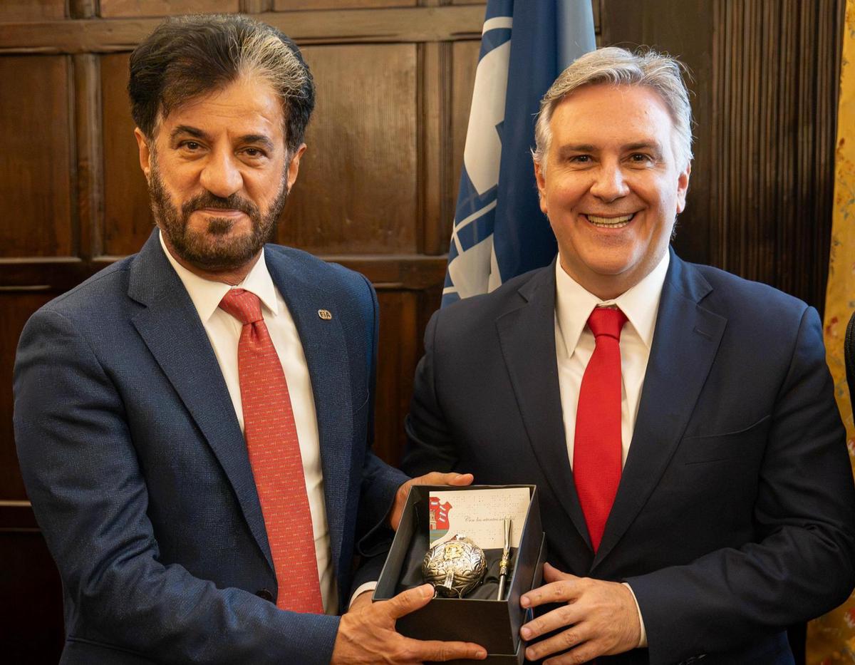 Llaryora mantuvo un encuentro con Mohammed Ben Sulayem en Buenos Aires.