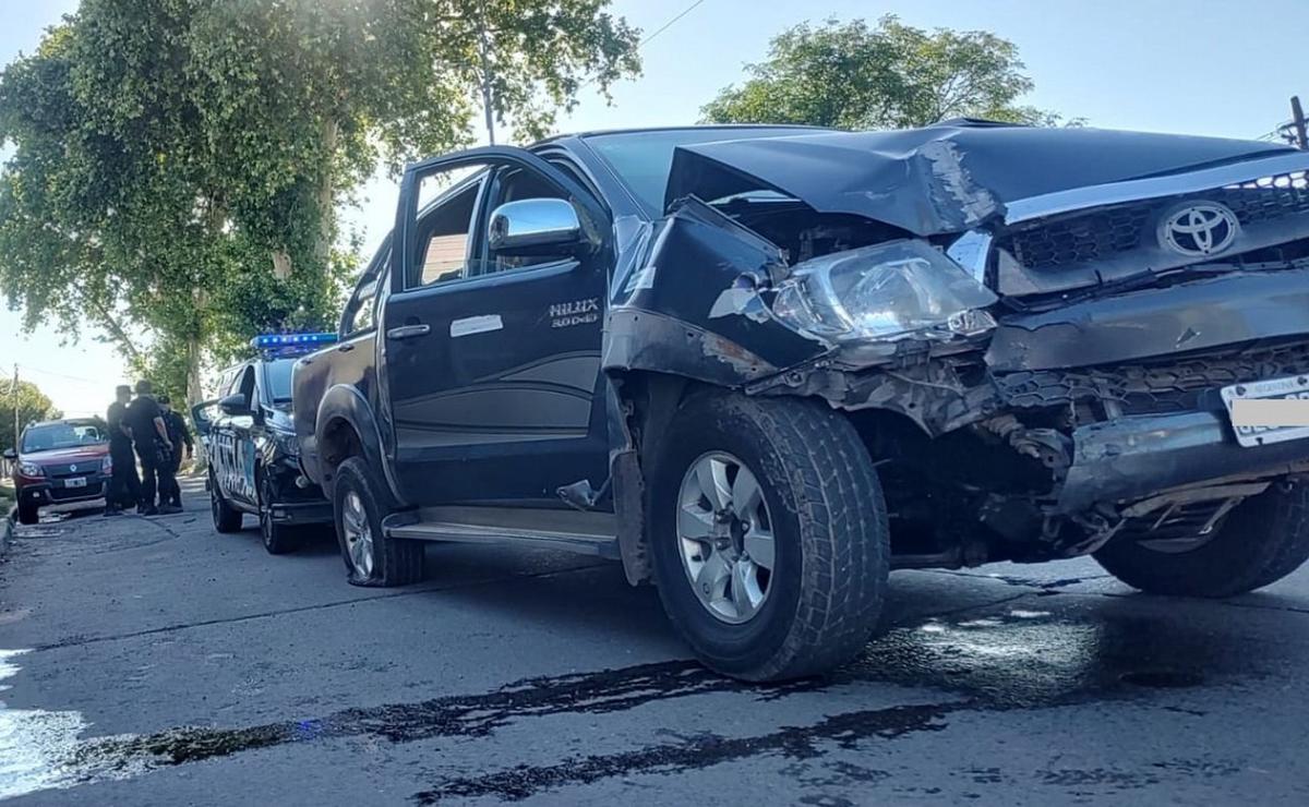 La Toyota Hilux era perseguida por la Policía.