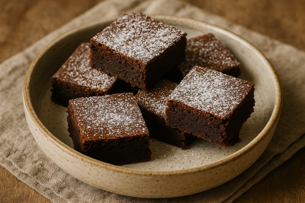 Deliciosos brownies húmedos ideales para compartir en familia