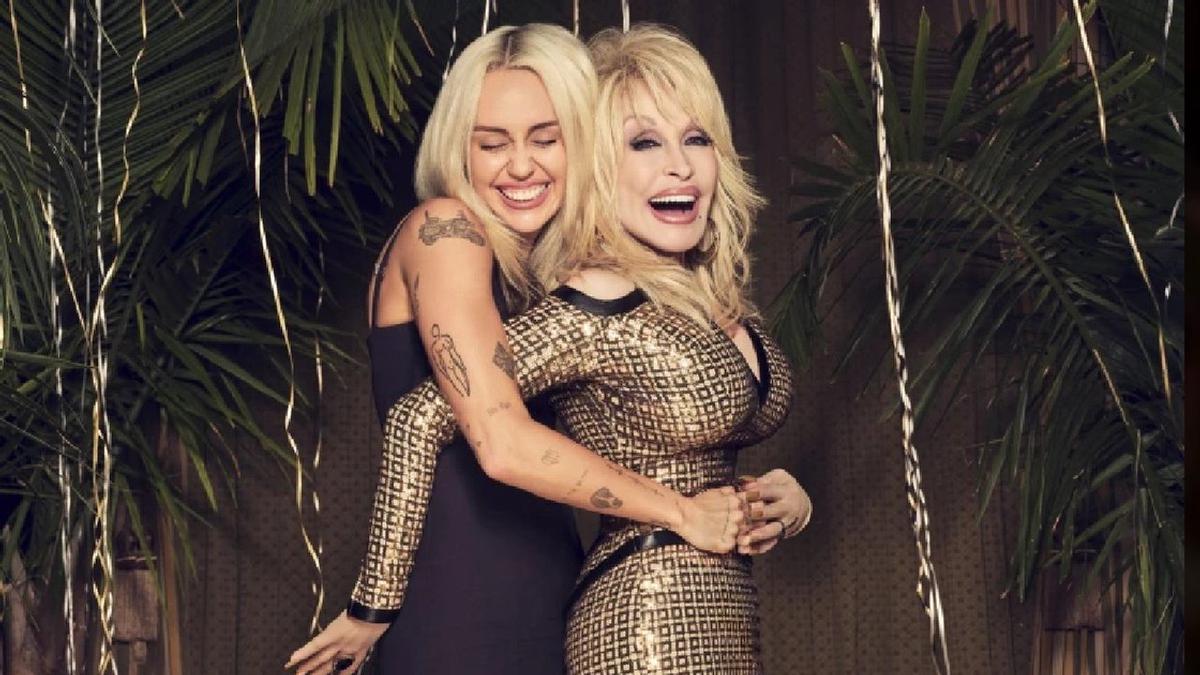Dolly Parton y Miley Cyrus.