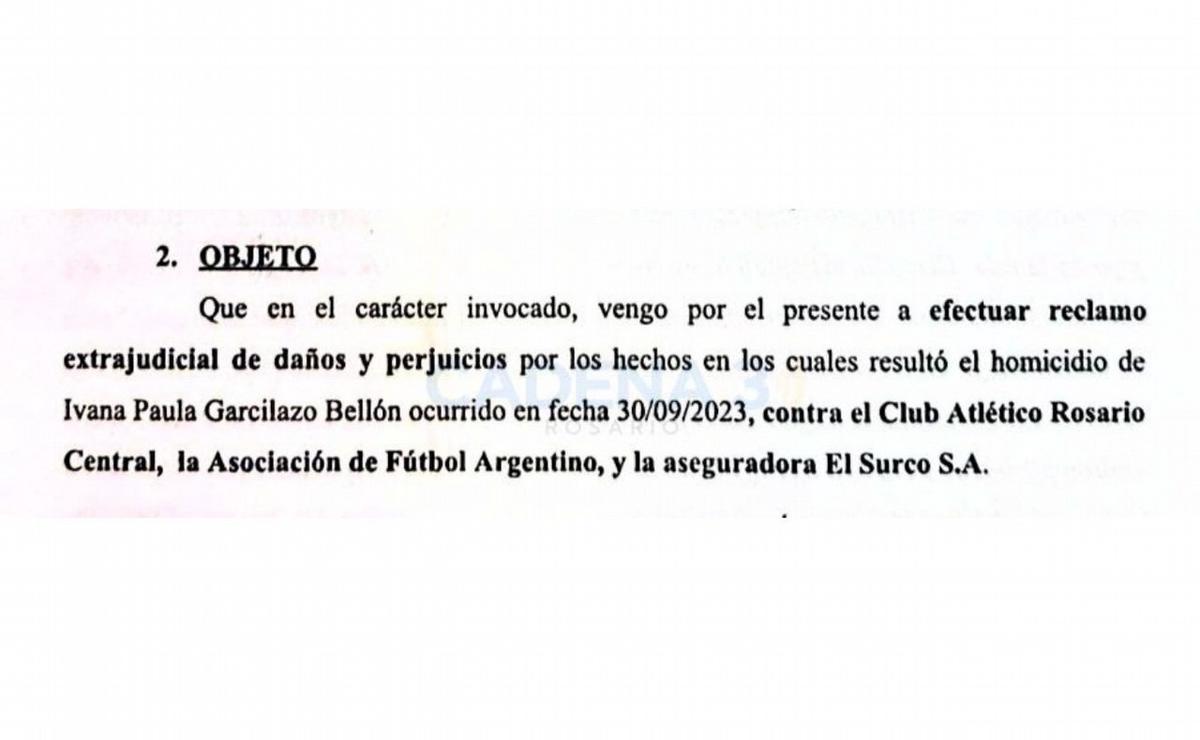 La presentación judicial.