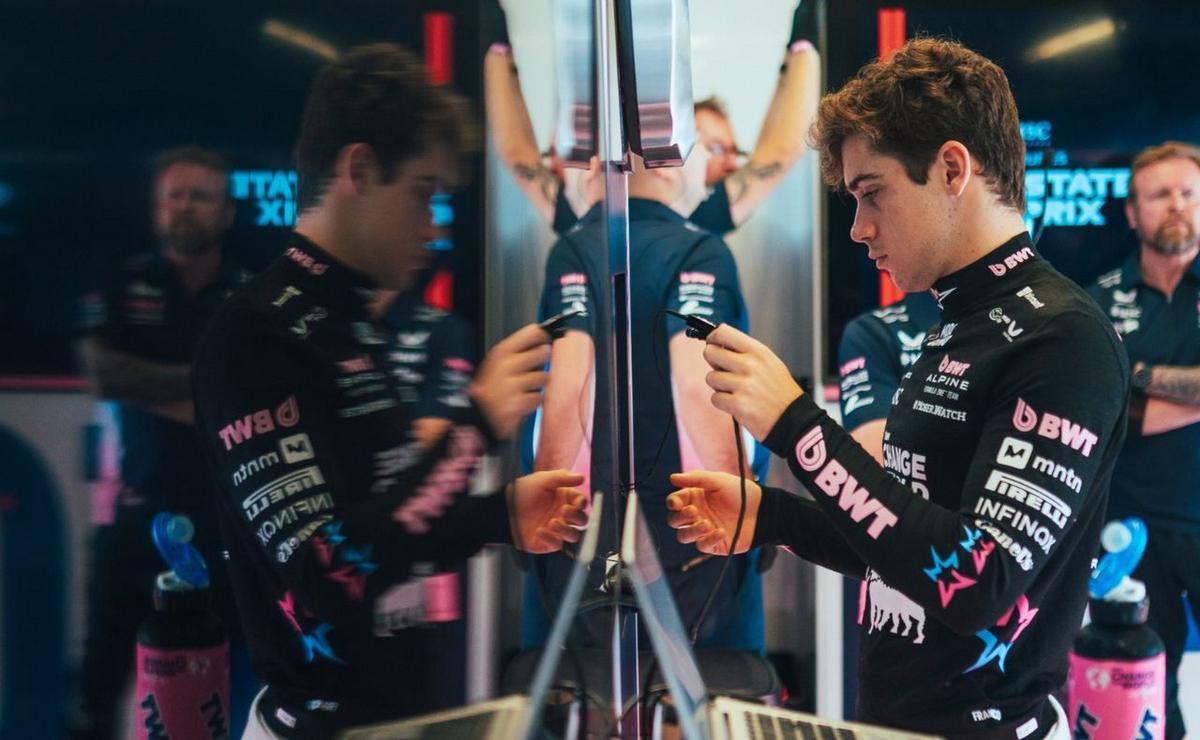 Franco Colapinto disconforme con el ritmo del A525. (Foto: Alpine)