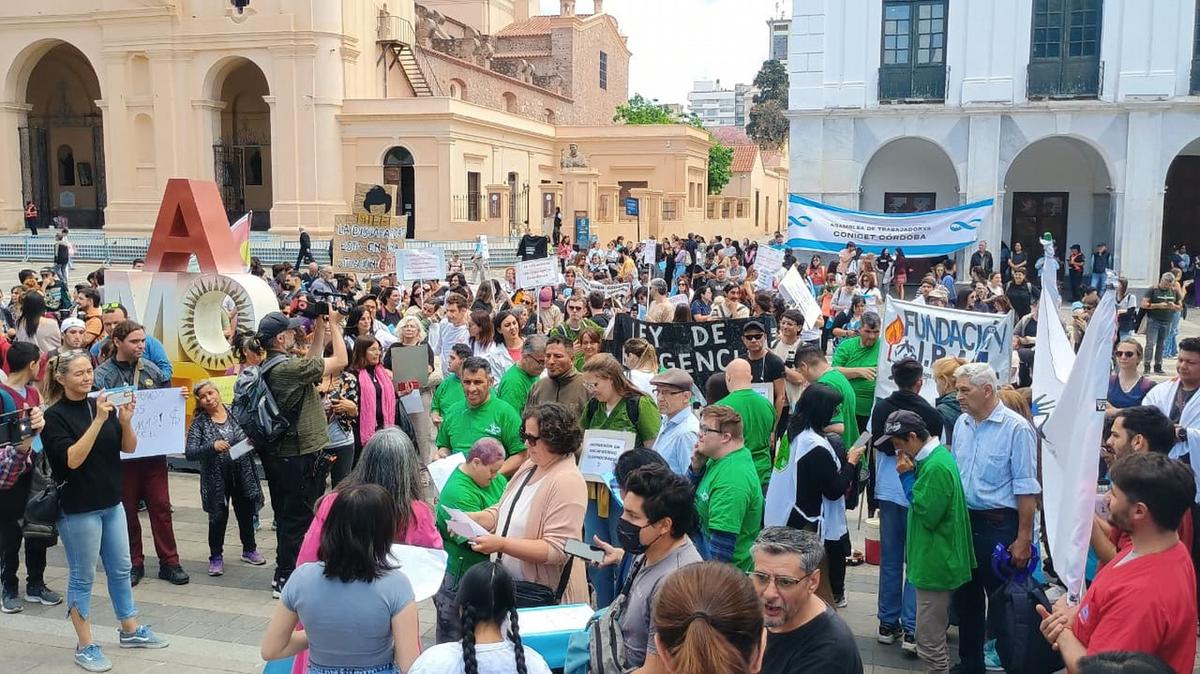 Protestan en Córdoba por la suspensión de la Ley de Emergencia en discapacidad