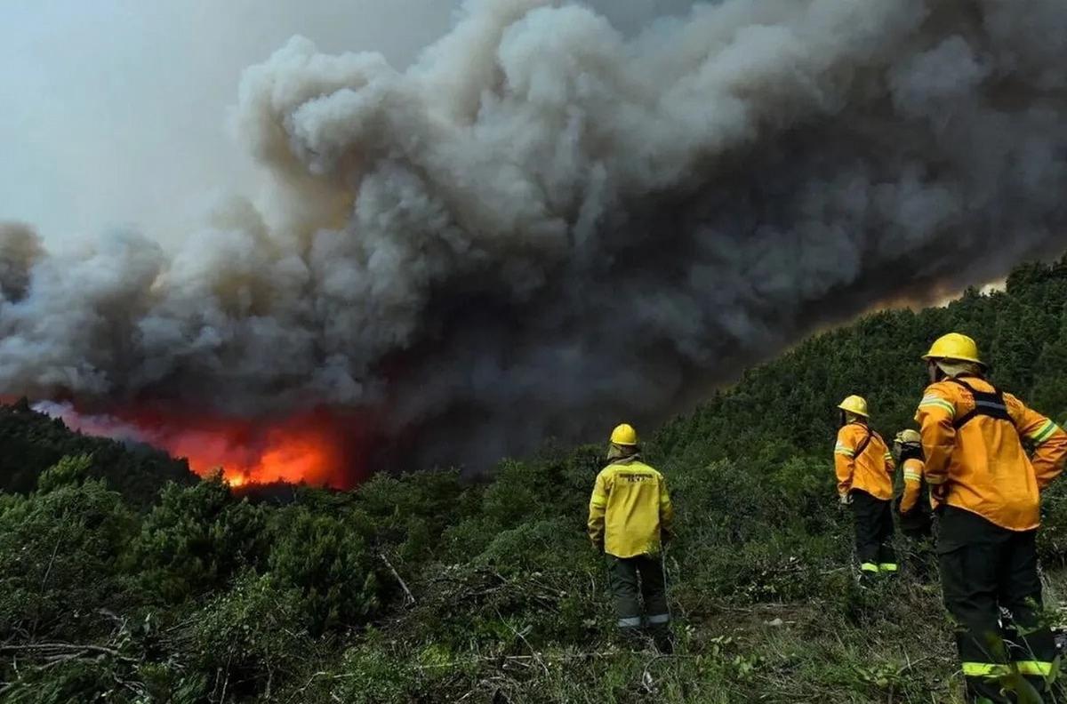 FOTO: El fuego en el Parque Nahuel Huapi avanza y ya quemó más de 2000 hectáreas