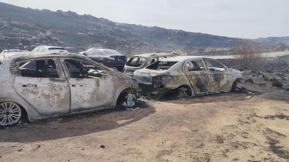 Sigue activo el incendio en Quebrada del Condorito. (Foto: gentileza)