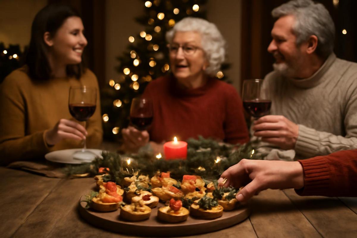 Canapés navideños para celebrar en familia