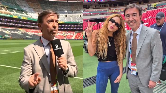 Insólito momento en el Mundial: periodista se escapa del vivo para fotografiarse con Shakira