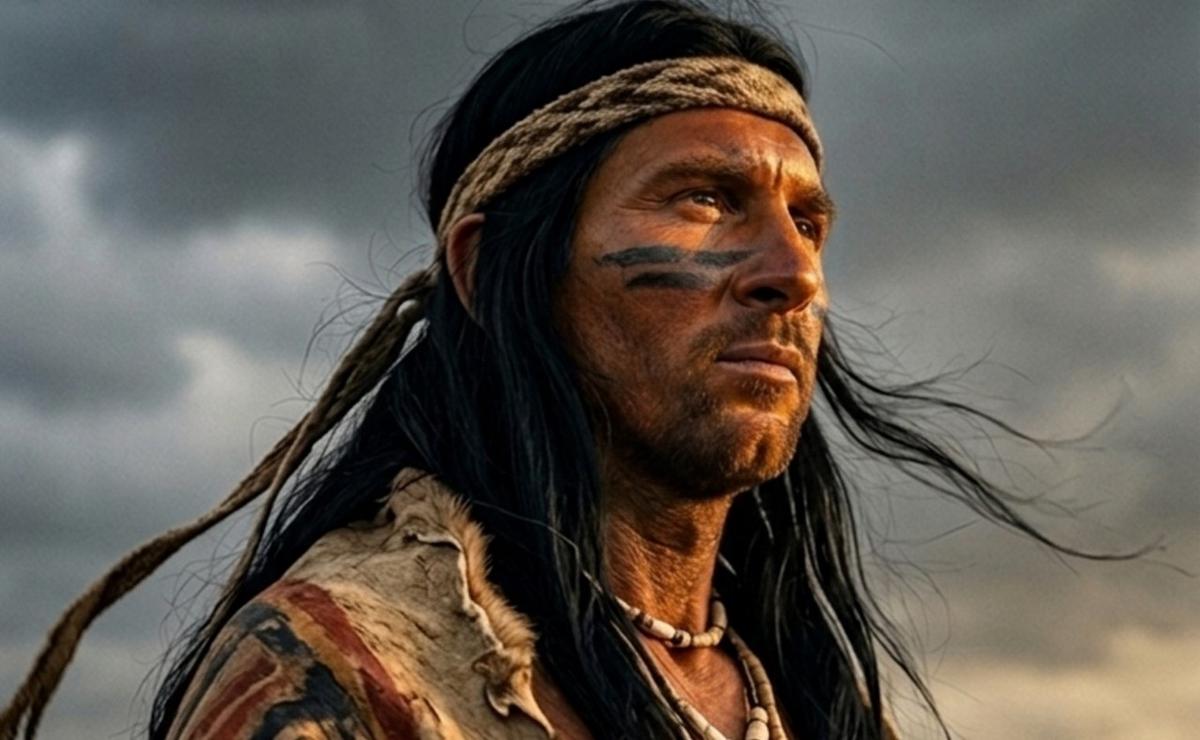 Lionel Messi, caracterizado como nativo argentino (imagen creada con IA).