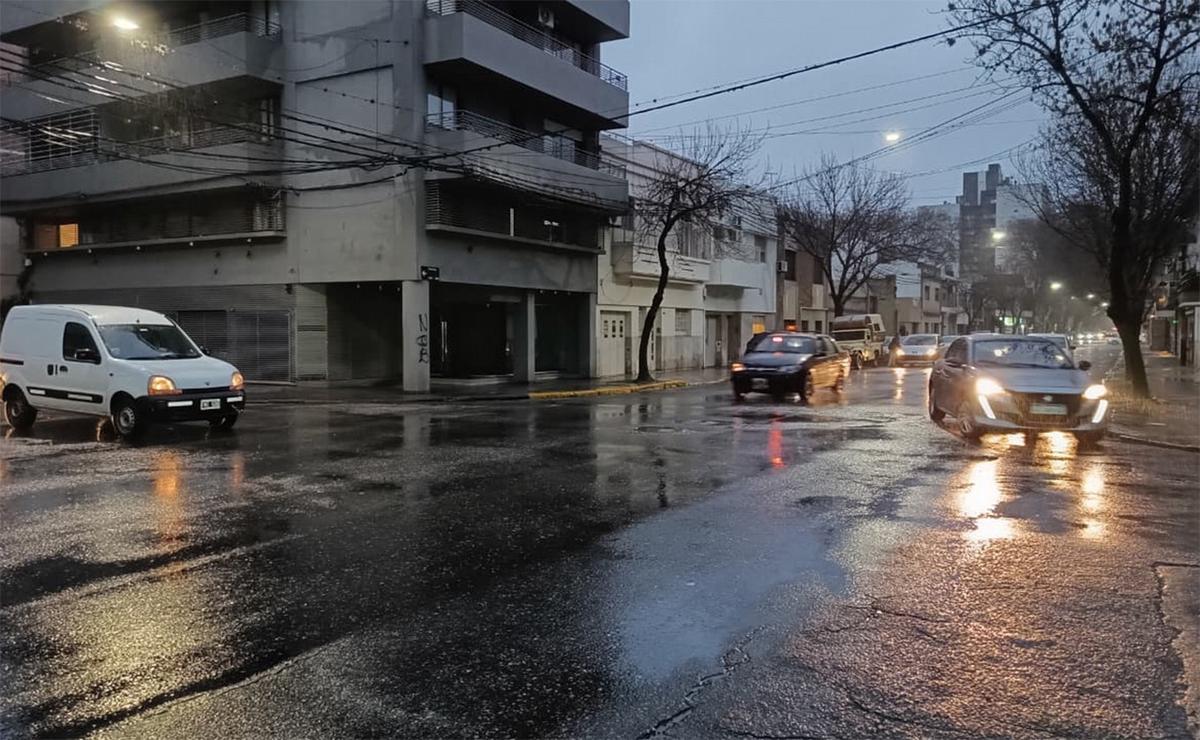 Lluvia en Rosario.