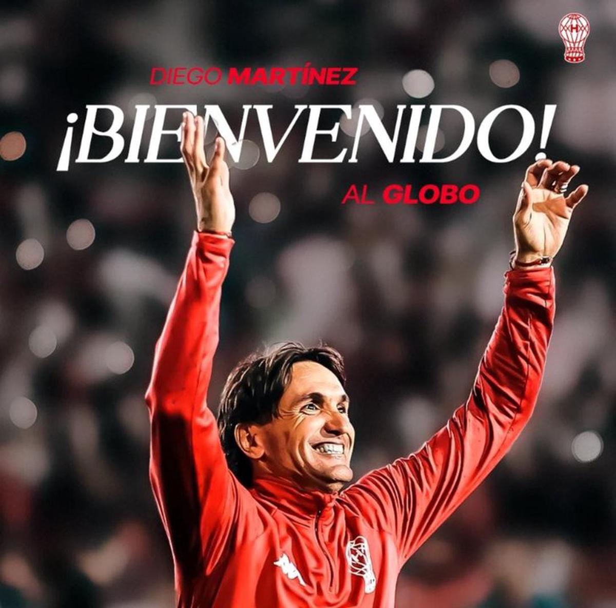 Diego Martínez y su retorno a Huracán. Foto Prensa Huracán (NA)