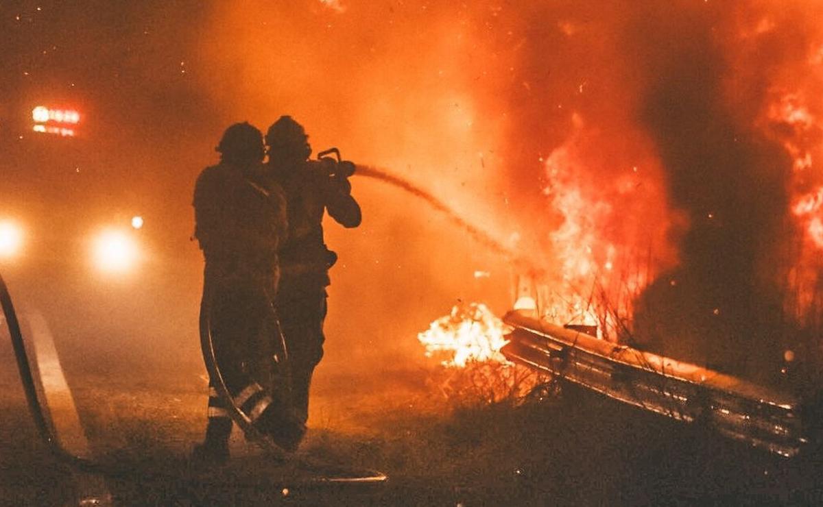 FOTO: Impactante incendio en Capilla del Monte (Gentileza: Charly Parrilla).