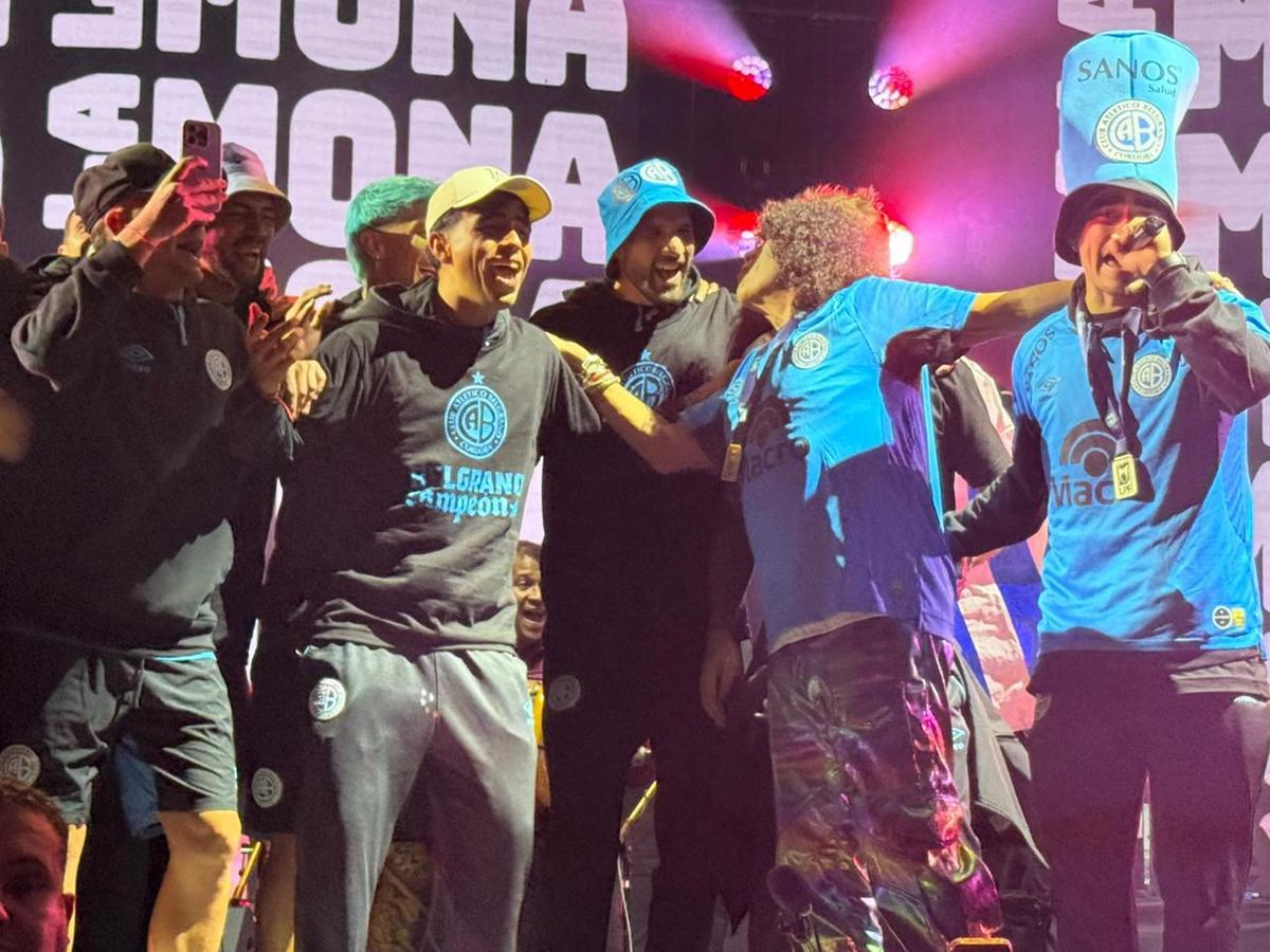 Belgrano festejó con La Mona y el Chino demostró que tambíen la rompe cantando