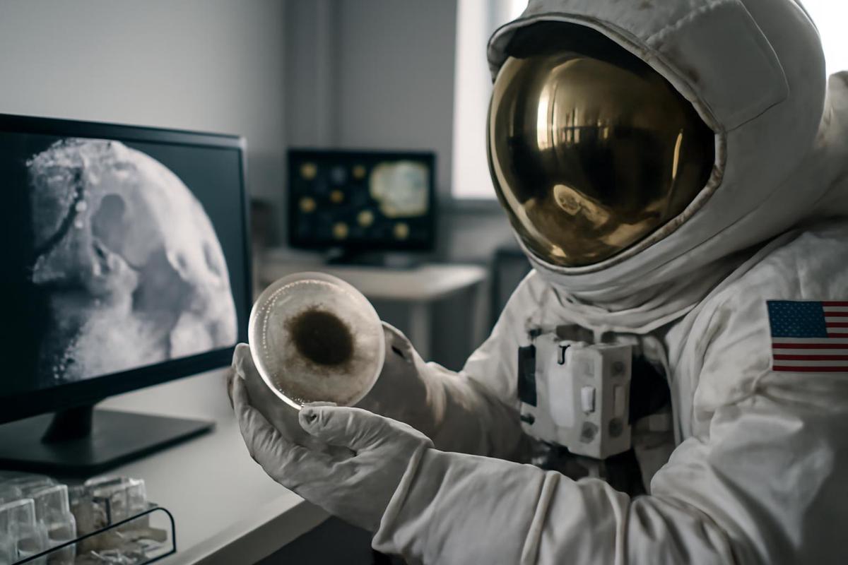 Microbios en la Luna