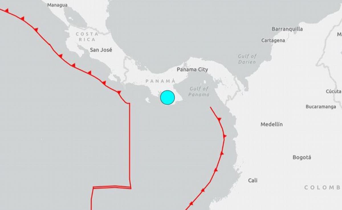 Un fuerte terremoto de magnitud 7,6 sacudió Panamá. (Foto: USGS)